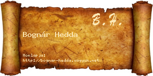Bognár Hedda névjegykártya